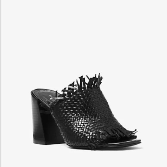 BRAND NEW Michael Kors Collection Clarkson Woven Leather Heeled Mule. - Picture 2 of 8